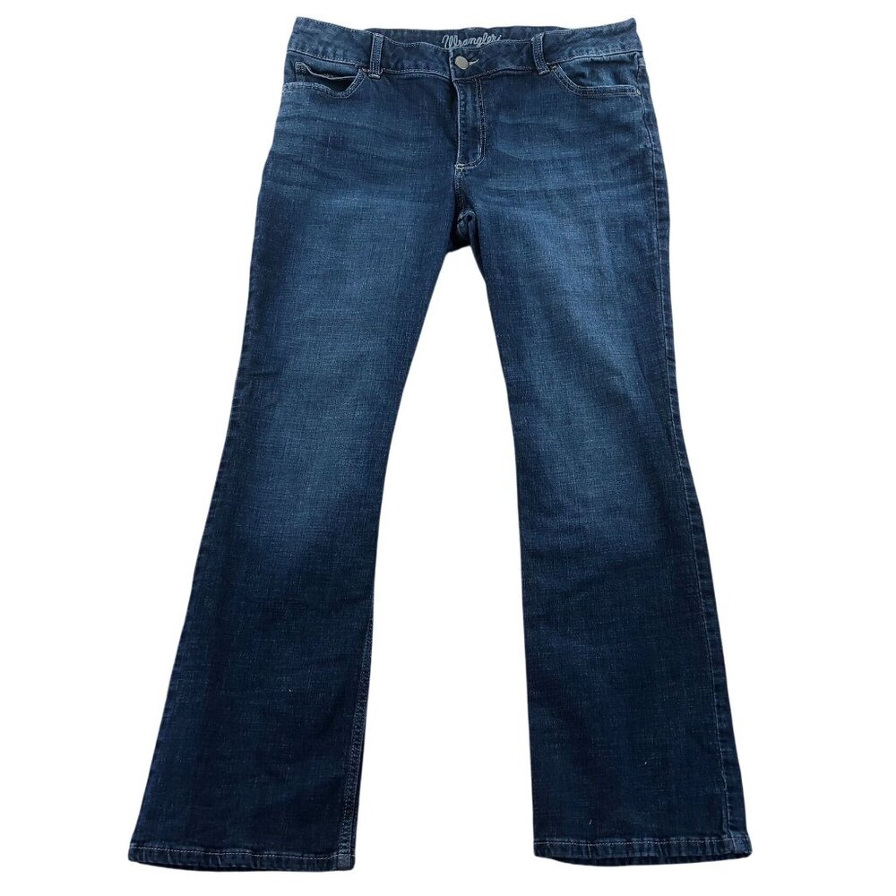 Wrangler Womens Bootcut Jeans 19x34 Blue Denim Classic Mid Rise Casual Stretch
